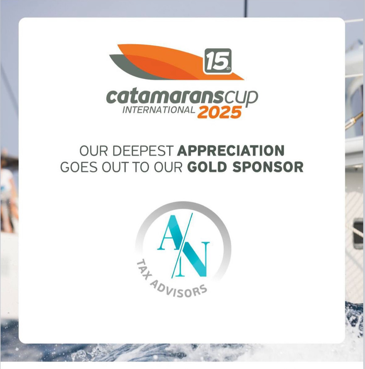 Gold sponsor at 15th catamarans cup